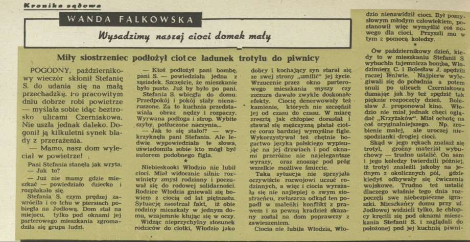 Wysadzimy naszej cioci domek mały