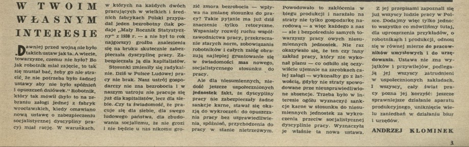 W twoim własnym interesie