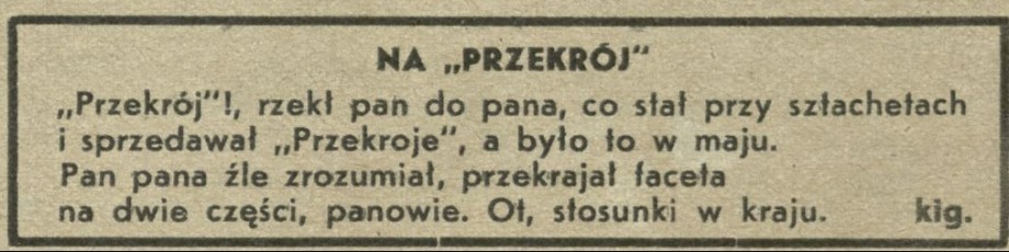 Na "Przekrój"