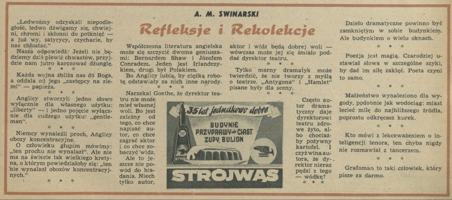 Refleksje i rekolekcje