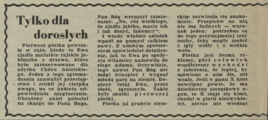 Tylko dla dorosłych