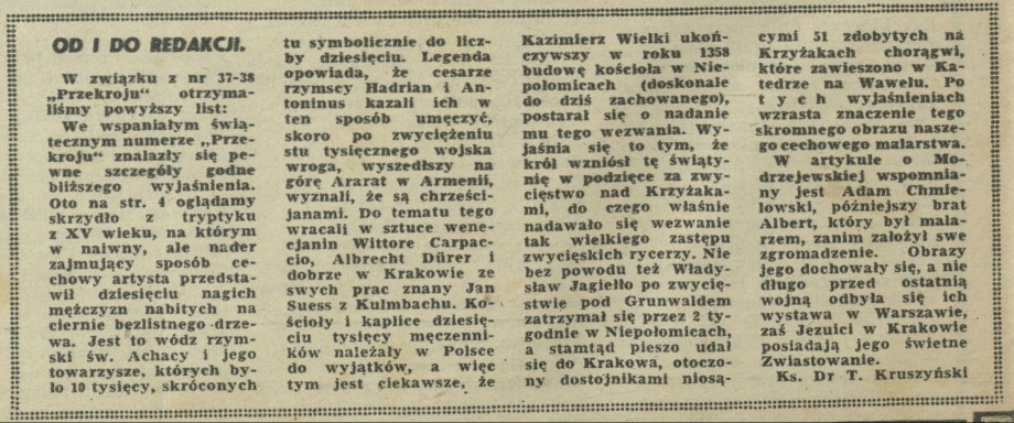 Listy od i do redakcji