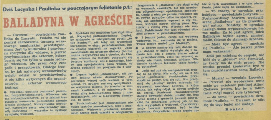 Balladyna w agreście