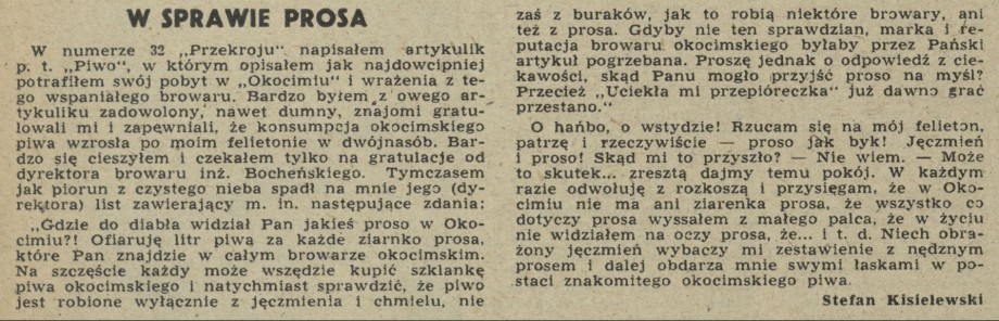 W sprawie prosa