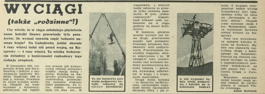 Wyciągi (także "rodzinne"!)