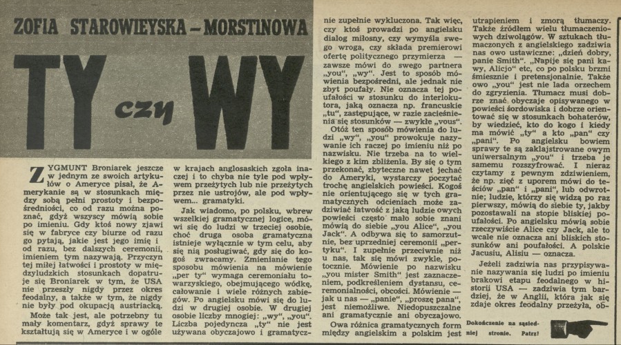 Ty czy Wy