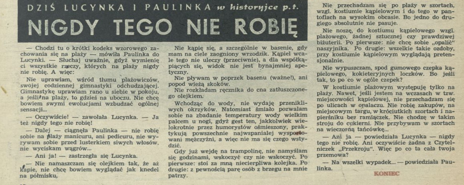 Nigdy tego nie robię