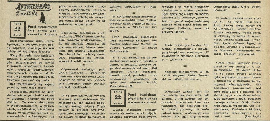 Aktualności z myszką