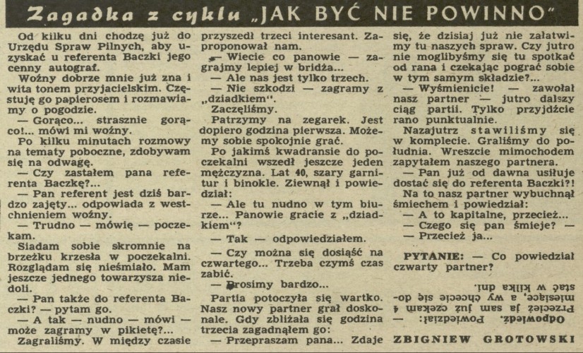 Zagadka z cyklu "Jak być nie powinno" – Urząd Spraw Pilnych