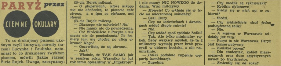 Paryż przez ciemne okulary