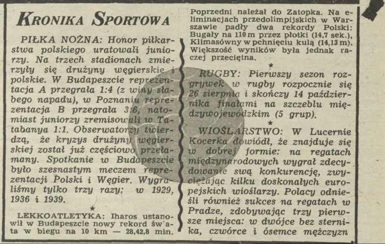 Kronika (sportowa)