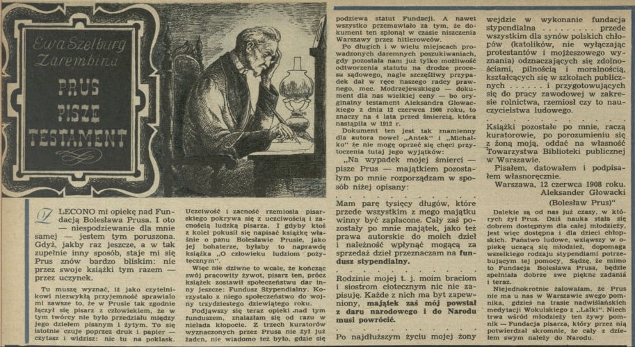 Prus pisze testament