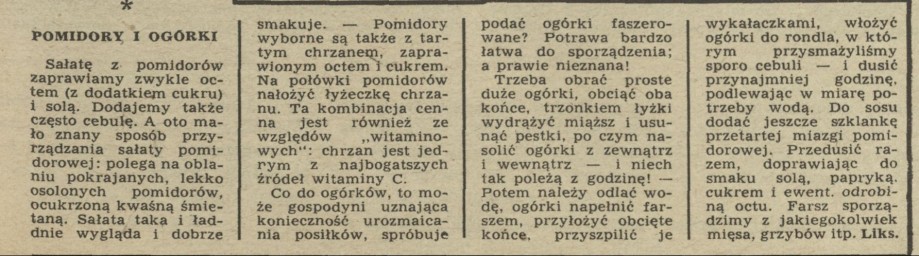 Pomidory i ogórki