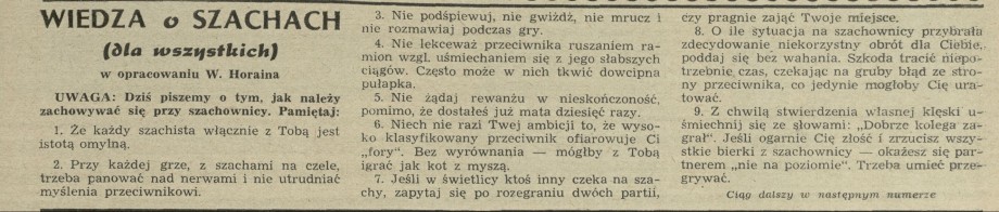 Wiedza o szachach (dla wszystkich)