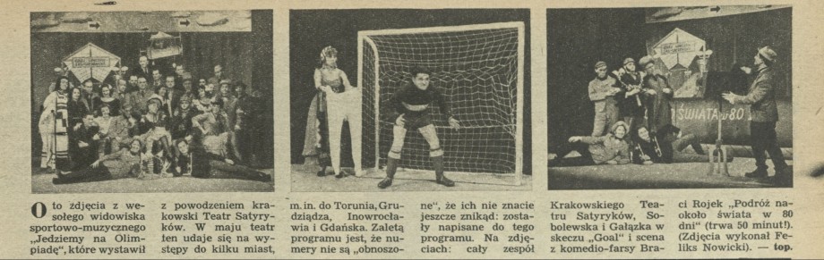 Widowisko sportowo-muzyczne "Jedziemy na Olimpiadę"