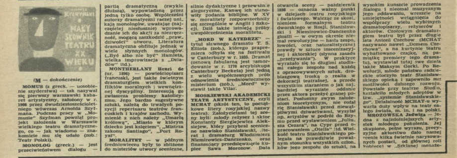 Mały słownik teatru XX wieku – M