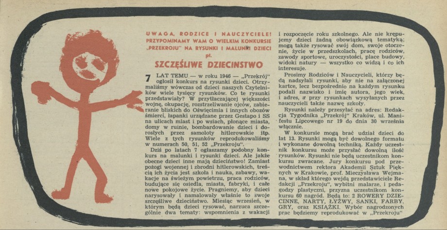 Wielki konkurs pt. "Szczęśliwe dzieciństwo"