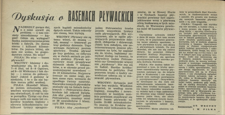 Dyskusja o basenach pływackich