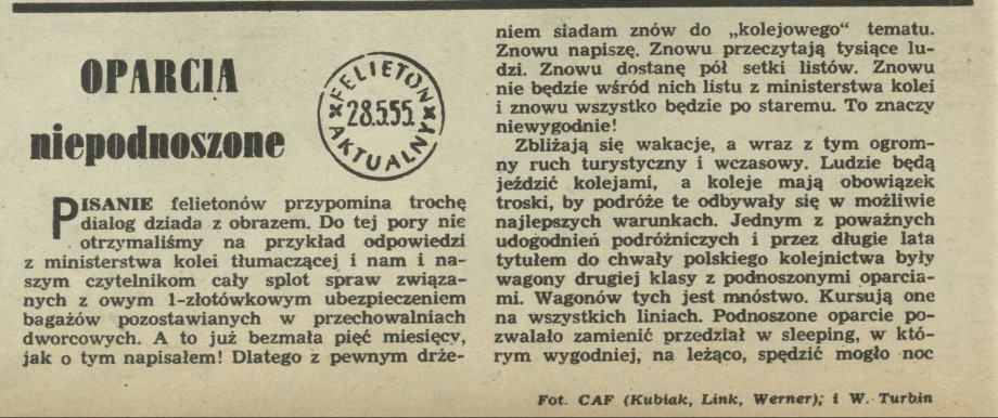 Oparcia niepodnoszone