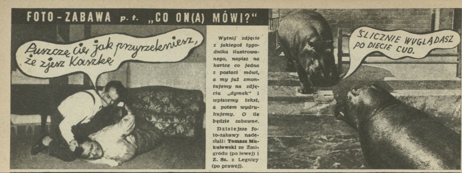 Foto-zabawa "Co on(a) mówi?"