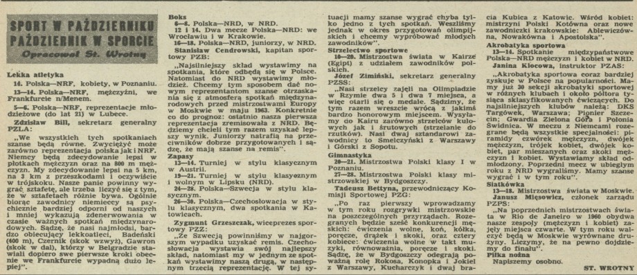 Sport w październiku, październik w sporcie