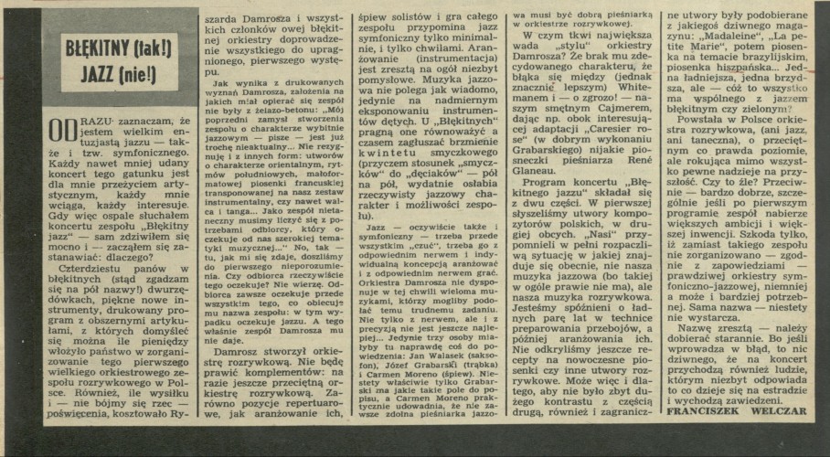 Błękitny (tak!) jazz (nie!)