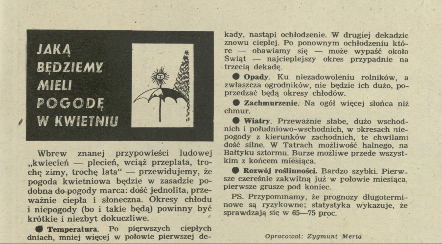 Jaką będziemy mieli pogodę w kwietniu