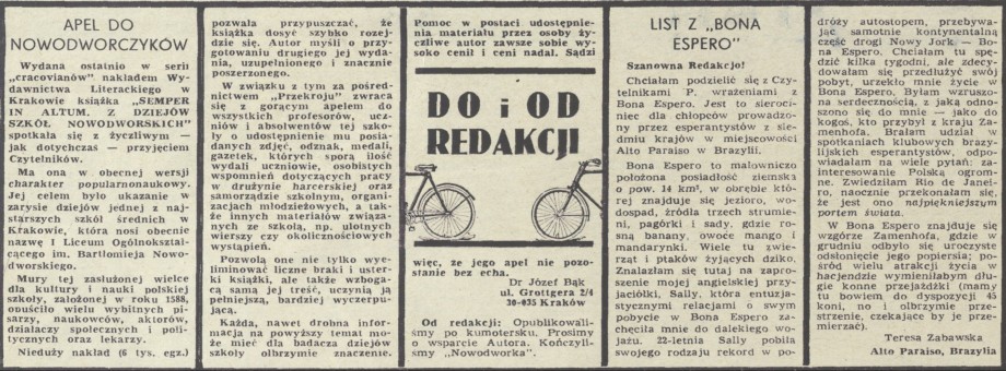 Listy do i od redakcji