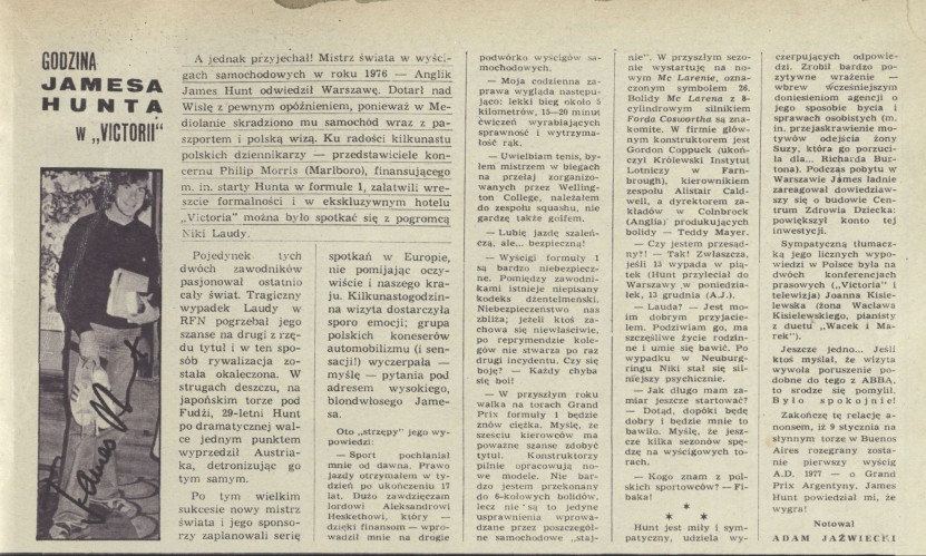 Godzina Jamesa Hunta w "Victorii"