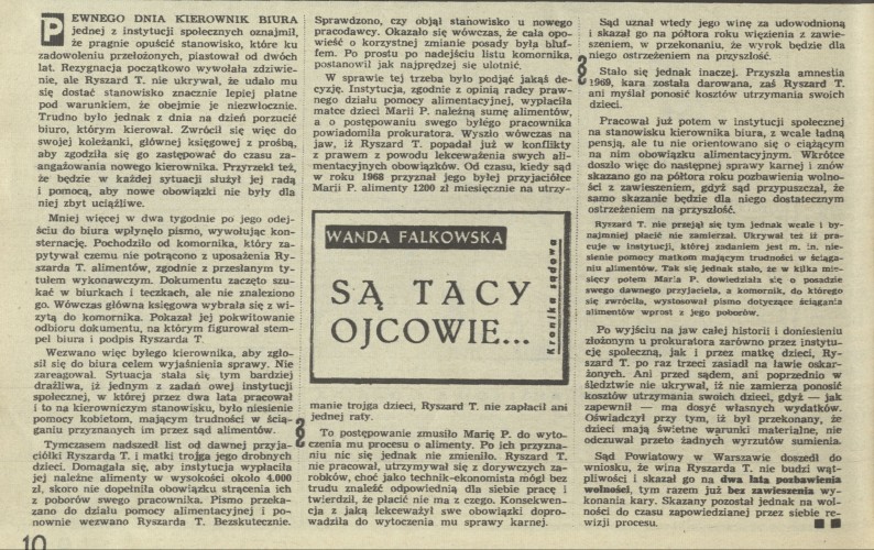 Kronika sądowa: są tacy ojcowie...