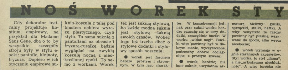 Noś worek stylowo