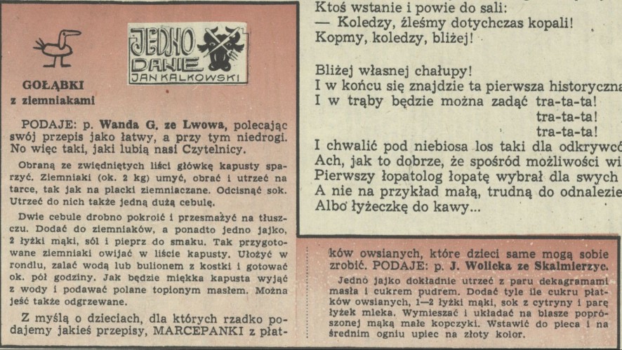 Jedno danie Jan Kalkowski