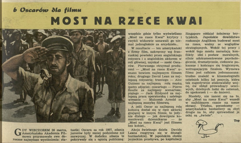 6 Oskarów dla filmu - Most na rzece Kwai