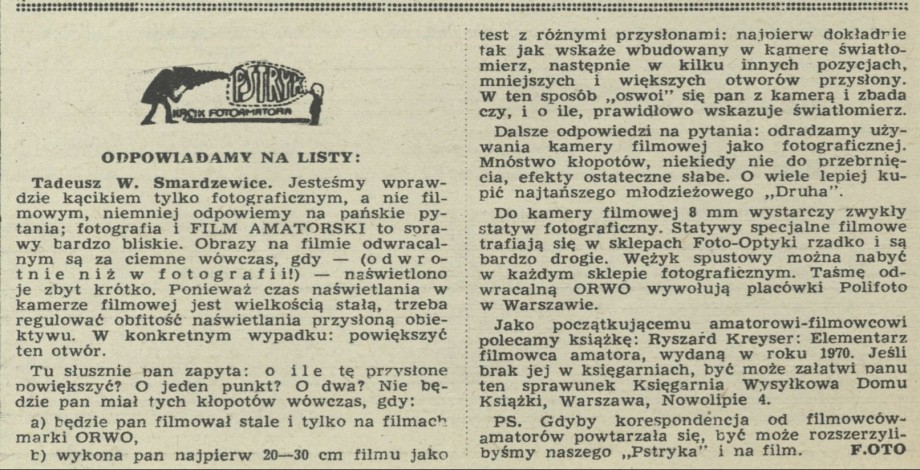 Pstryk. Kącik fotoamatora