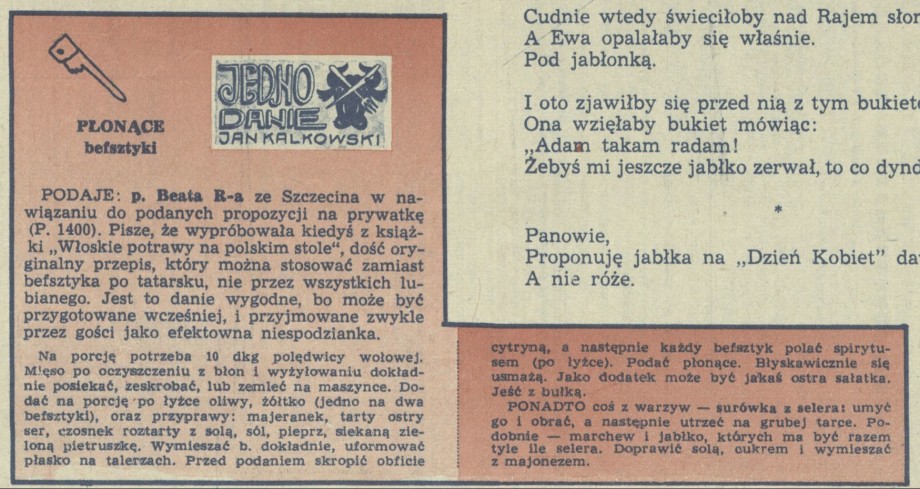 Jedno danie Jan Kalkowski