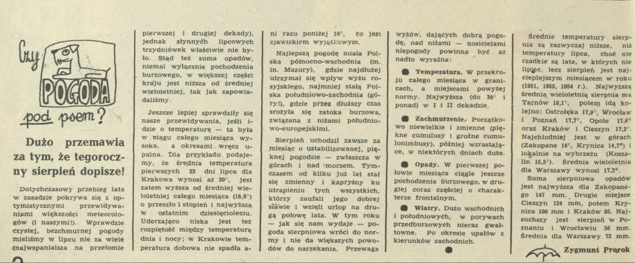 Czy pogoda pod psem?