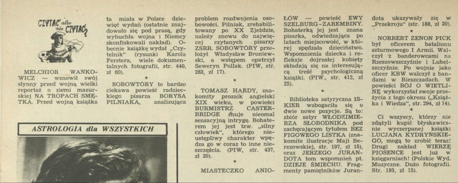 Czytać albo nie czytać?