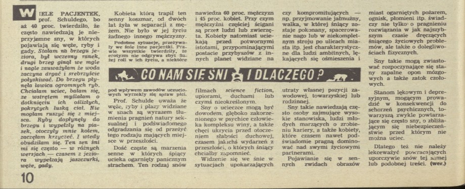 Co nam się śni i dlaczego?