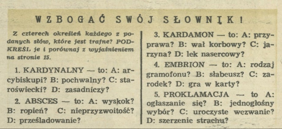 Wzbogać swój słownik