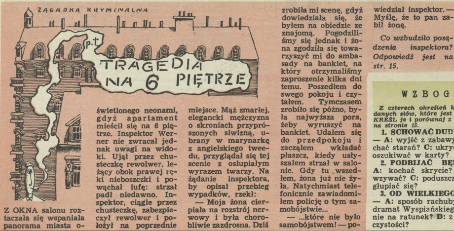 Zagadka kryminalna: tragedia na 6. piętrze