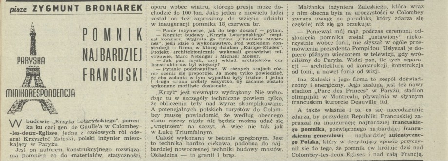 Pomnik najbardziej francuski