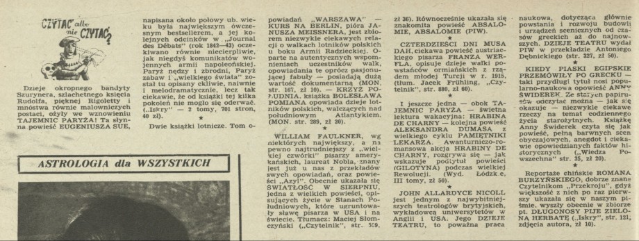 Czytać albo nie czytać?