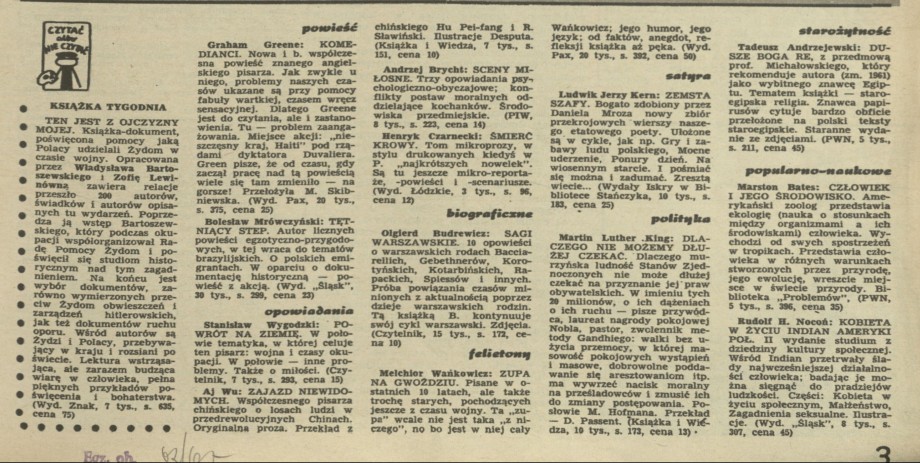 Czytać albo nie czytać?