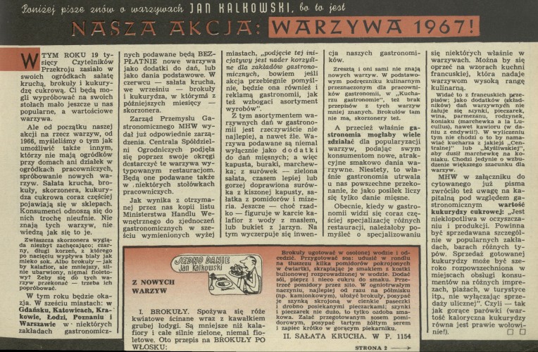 Nasza akcja: Warzywa 1967!