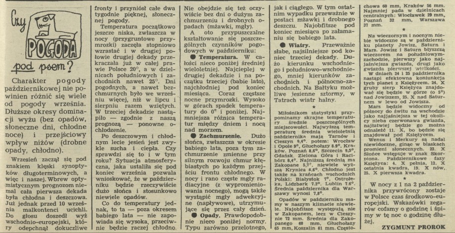 Czy pogoda pod psem?