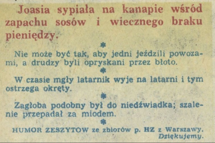Humor z zeszytów