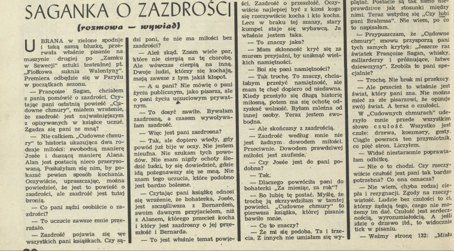 Saganka o zazdrości