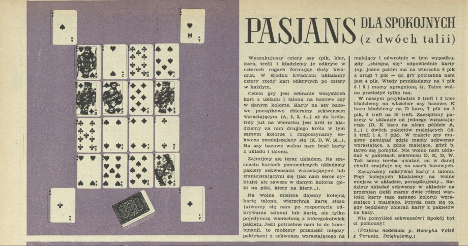 Pasjans dla spokojnych