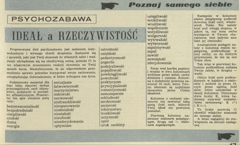 Ideał za rzeczywistość