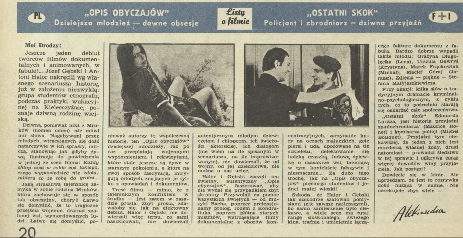 Opis obyczajów, Ostatni skok